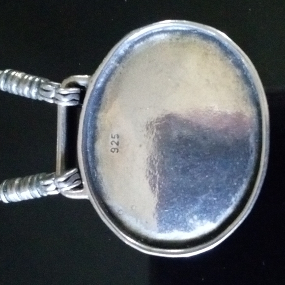 Silpada 925 Silver hammered oval minimalistic necklace and earring Set - Picture 7 of 12